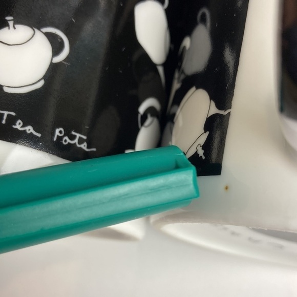 Chaleur Dan May Tea Pots Coffee Mug 2 Cup Set 14oz Black White Whimsy Whimsical - Picture 12 of 13